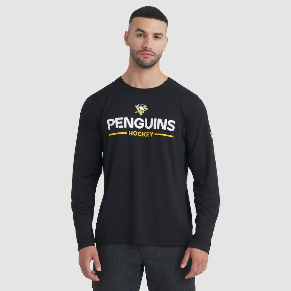 Pittsburgh Penguins Fanatics Authentic Pro Rink Tech Long Sleeve T-Shirt - Black - NHL