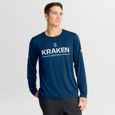 Seattle Kraken Fanatics Authentic Pro Rink Tech Long Sleeve T-Shirt - Navy - NHL