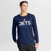 Winnipeg Jets Fanatics Authentic Pro Rink Tech Long Sleeve T-Shirt - Navy - NHL