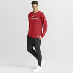 Detroit Red Wings Fanatics Authentic Pro Centennial Rink Tech Long Sleeve T-Shirt - Red - NHL