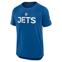 Winnipeg Jets Fanatics Authentic Pro Rink Tech T-Shirt - Blue - NHL