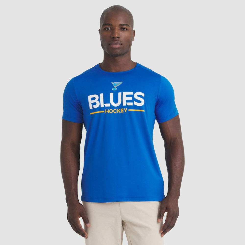 St. Louis Blues Fanatics Authentic Pro Rink Tech T-Shirt - Blue - NHL