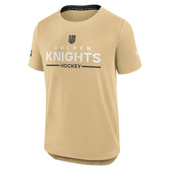 Vegas Golden Knights Fanatics Authentic Pro Rink Tech T-Shirt - Gold - NHL