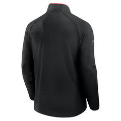 Calgary Flames Fanatics Authentic Pro Rink Training Quarter-Zip Pullover - Black - NHL