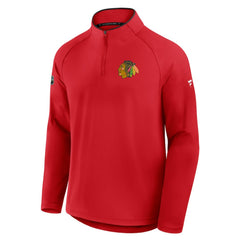 Chicago Blackhawks Fanatics Authentic Pro Rink Training Quarter-Zip Pullover - Red - NHL