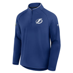 Tampa Bay Lightning Fanatics Authentic Pro Rink Training Quarter-Zip Pullover - Blue - NHL