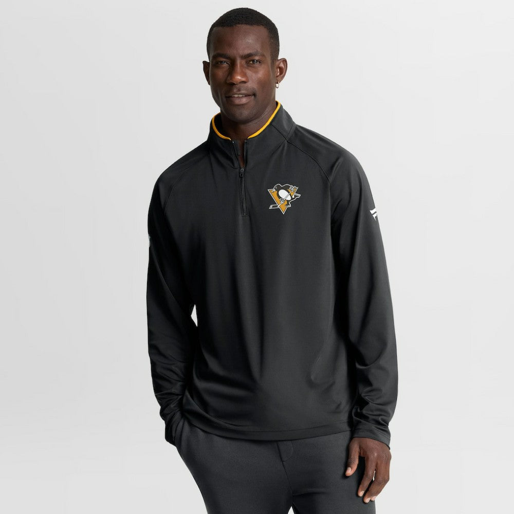 Pittsburgh Penguins Fanatics Authentic Pro Rink Training Quarter-Zip Pullover - Black - NHL