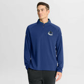 Vancouver Canucks Fanatics Authentic Pro Rink Training Quarter-Zip Pullover - Blue - NHL