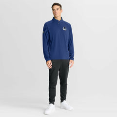 Vancouver Canucks Fanatics Authentic Pro Rink Training Quarter-Zip Pullover - Blue - NHL