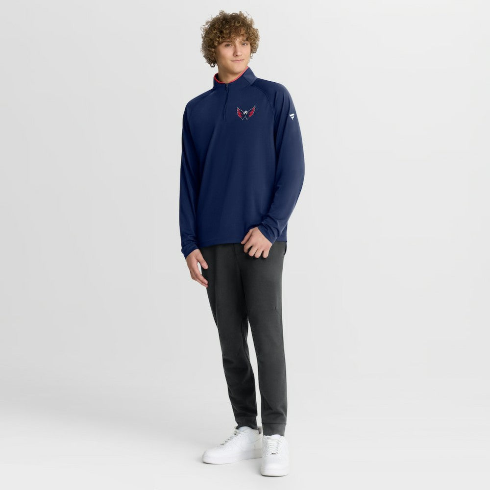 Washington Capitals Fanatics Authentic Pro Rink Training Quarter-Zip Pullover - Navy - NHL