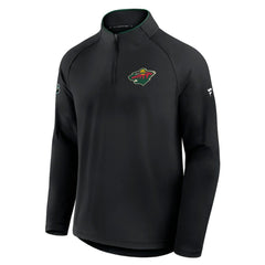 Minnesota Wild Fanatics Authentic Pro Rink Training Quarter-Zip Pullover - Black - NHL