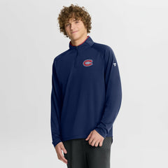 Montreal Canadiens Fanatics Authentic Pro Rink Training Quarter-Zip Pullover - Navy - NHL