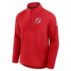 New Jersey Devils Fanatics Authentic Pro Rink Training Quarter-Zip Pullover - Red - NHL