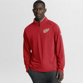Detroit Red Wings Fanatics Authentic Pro Rink Training Centennial Raglan Quarter-Zip Pullover - Red - NHL