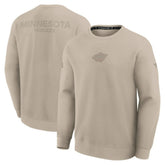 Minnesota Wild Fanatics Authentic Pro Road Tri-Blend Sweatshirt - Tan - NHL