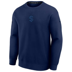 Seattle Kraken Fanatics Authentic Pro Road Tri-Blend Sweatshirt - Deep Sea Blue - NHL