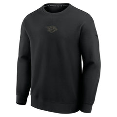 Nashville Predators Fanatics Authentic Pro Road Tri-Blend Sweatshirt - Black - NHL