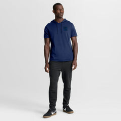 New York Rangers Fanatics Authentic Pro Road Short Sleeve Hoodie - Navy - NHL