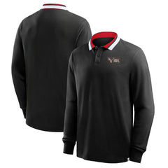 Sunderland Classic Long Sleeve Tipped Polo Shirt / Black / Mens - FIFA World CUP