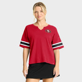 San Francisco 49ers Women's Redzone Curl Route T-Shirt Scarlet | Fanatics