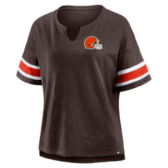 Cleveland Browns Women's Redzone Curl Route T-Shirt Brown | Fanatics