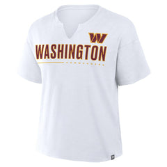 Washington Commanders Women's Redzone Slub Boxy T-Shirt White | Fanatics