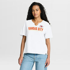 Kansas City Chiefs Women's Redzone Slub Boxy T-Shirt White | Fanatics