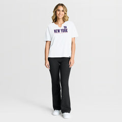 New York Giants Women's Redzone Slub Boxy T-Shirt White | Fanatics