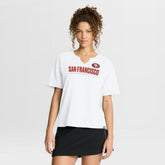 San Francisco 49ers Women's Redzone Slub Boxy T-Shirt White | Fanatics