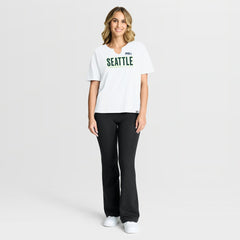 Seattle Seahawks Women's Redzone Slub Boxy T-Shirt White | Fanatics