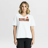 Cleveland Browns Women's Redzone Slub Boxy T-Shirt White | Fanatics