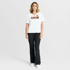Cleveland Browns Women's Redzone Slub Boxy T-Shirt White | Fanatics