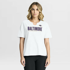 Baltimore Ravens Women's Redzone Slub Boxy T-Shirt White | Fanatics