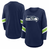 Seattle Seahawks Women's Redzone 3/4-Sleeve T-Shirt College Navy | Fanatics