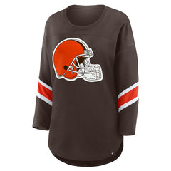 Cleveland Browns Women's Redzone 3/4-Sleeve T-Shirt Brown | Fanatics