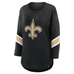 New Orleans Saints Women's Redzone 3/4-Sleeve T-Shirt Black | Fanatics