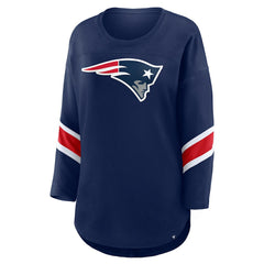 New England Patriots Women's Redzone 3/4-Sleeve T-Shirt Navy | Fanatics