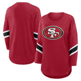San Francisco 49ers Women's Redzone 3/4-Sleeve T-Shirt Scarlet | Fanatics