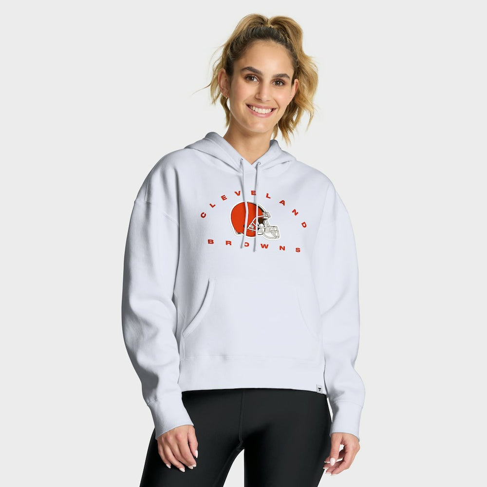 Cleveland Browns Women's Eligible Receiver Legacy Pullover Hoodie White | Fanatics
