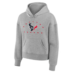 Houston Texans Women's Eligible Receiver Legacy Pullover Hoodie Heather Gray | Fanatics