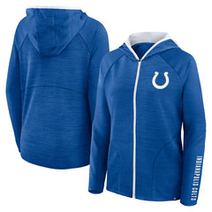 Indianapolis Colts Women's Redzone End Around Pass Raglan Full-Zip Hoodie Royal | Fanatics