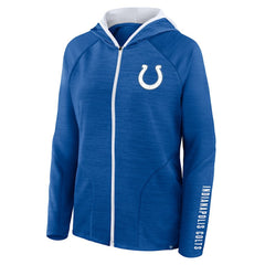 Indianapolis Colts Women's Redzone End Around Pass Raglan Full-Zip Hoodie Royal | Fanatics
