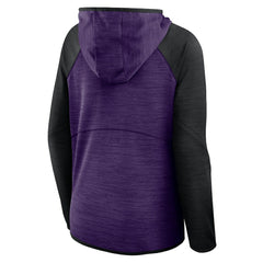 Baltimore Ravens Women's Redzone End Around Pass Raglan Full-Zip Hoodie Purple/Black | Fanatics