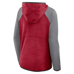 Tampa Bay Buccaneers Women's Redzone End Around Pass Raglan Full-Zip Hoodie Red/Pewter | Fanatics
