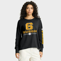 Pittsburgh Steelers Women's Hometown Legacy Long Sleeve T-Shirt Black | Fanatics
