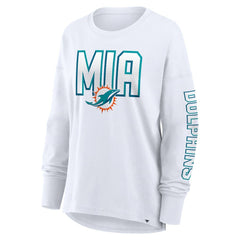 Miami Dolphins Women's Hometown Legacy Long Sleeve T-Shirt White | Fanatics
