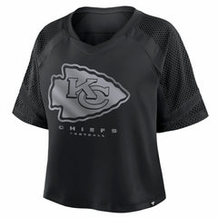 Kansas City Chiefs Women's Oversized Raglan V-Neck Blackout Fashion Jersey | Fanatics