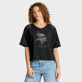 Minnesota Vikings Women's Oversized Raglan V-Neck Blackout Fashion Jersey | Fanatics