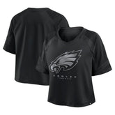 Philadelphia Eagles Women's Oversized Raglan V-Neck Blackout Fashion Jersey | Fanatics