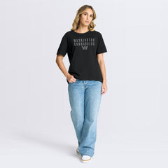 Washington Commanders Women's Blackout Kneel Down Legacy T-Shirt Black | Fanatics